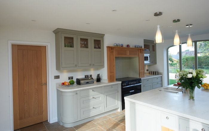 Painted dresser and range cooker wall in the Kings Sutton kitchen